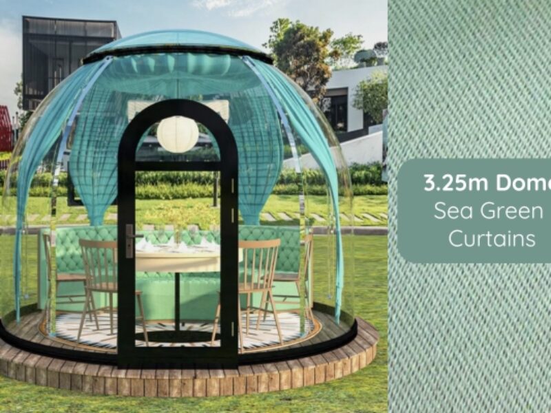 3.25m Garden Dome Sea Green Curtains