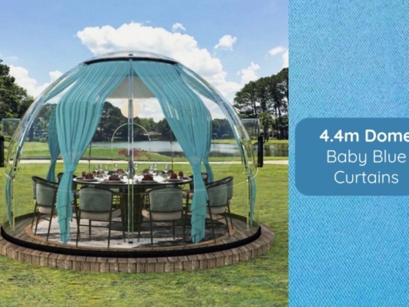 4.4m Garden Dome Baby Blue Curtains