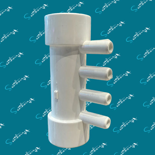 Manifold 1 Socket x Socket with 4 x 38 Smooth Barbs