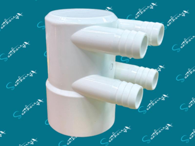Water Manifold Cap 2 with 4 x 34 Barbs