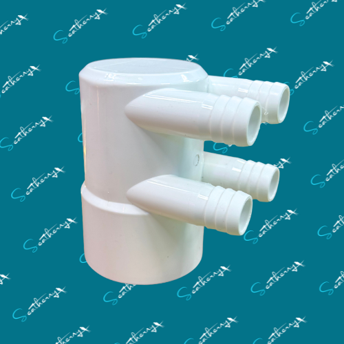 Water Manifold Cap 2 with 4 x 34 Barbs